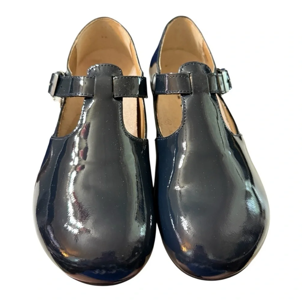 Birkenstock Tickel Patent Navy Mary Jane Shoes - Size 37 (US 6)